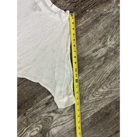 Express Women’s White Knit Sweater Size M Oversized Sheer Lightweight Pullover - Picture 5 of 5